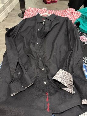 Robert Graham Black Jacket with Red Embroidery